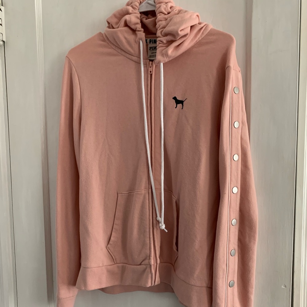 Light pink full zip sweater